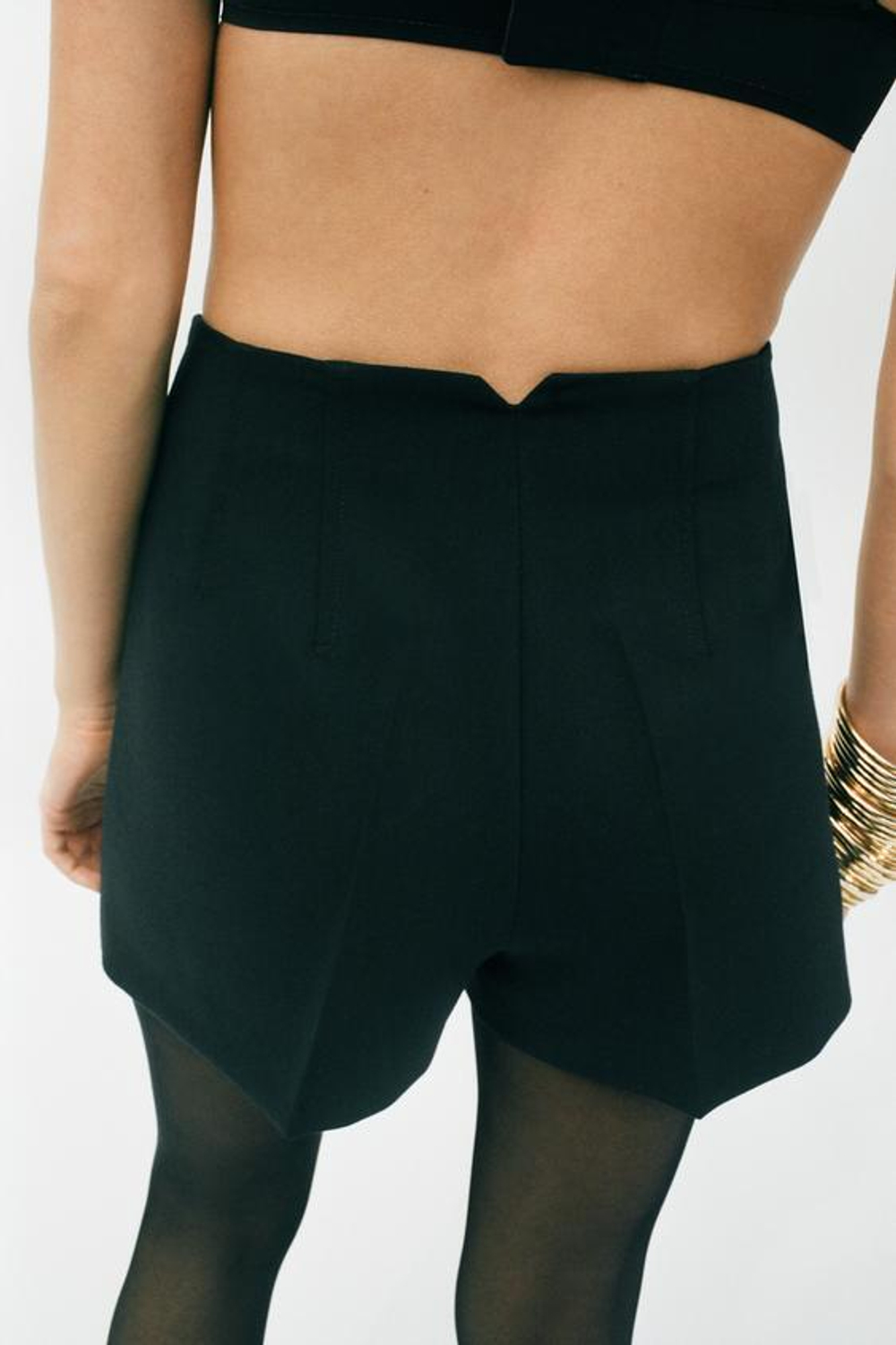 ZARA ШОРТЫ ПОД СМОКИНГ, ЧЕРНЫЙ