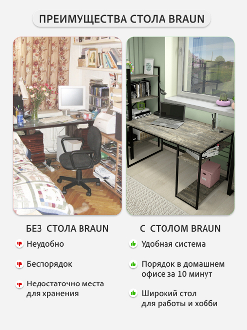 Компьютерный стол Braun Big