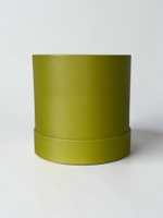 Плотная шляпная коробка фальш-крышка .Цвет; Болотный.