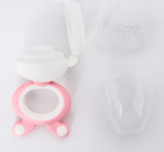 4780628 Ниблер с силиконовой сеточкой, вращ.поршень, цвет розовый