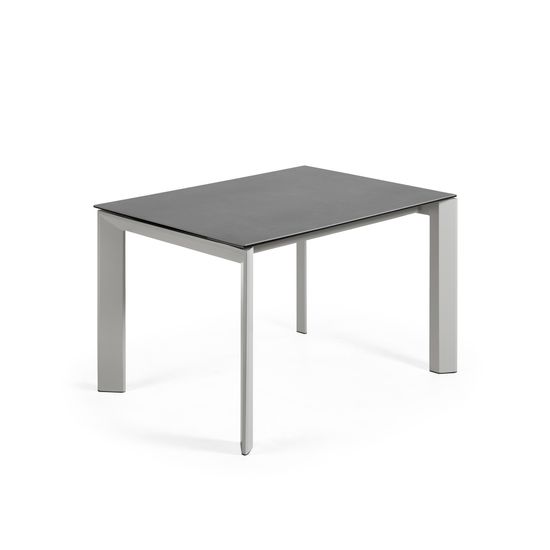 Стол Atta 120 (180) x80 серый керамический Vulcano Roca