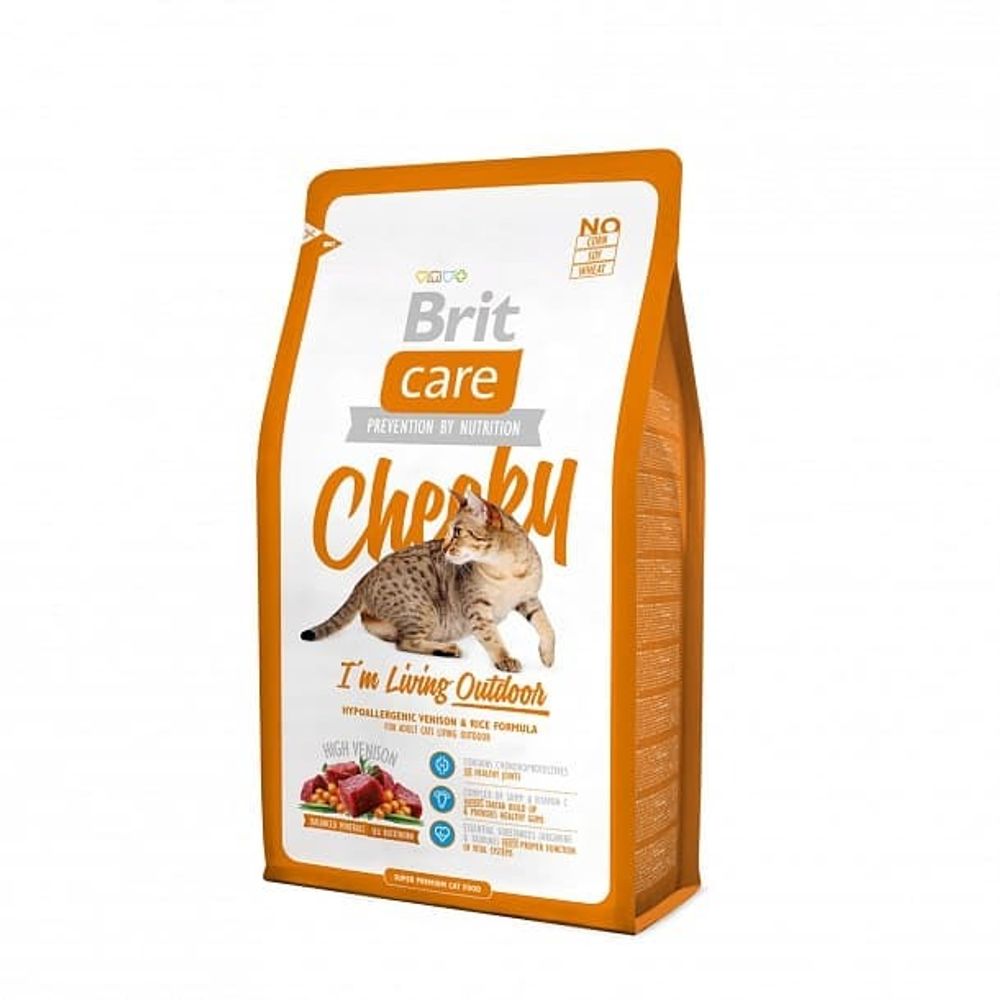 Brit Care Cat Cheeky Outdoor 2.0 сухой д/активных и уличных кошек