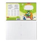 Тетрадь 12л., клетка, Erich Krause скрепка, блок офсет, мелованный картон "Монстрики", 5 дизайнов