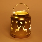 Сувенир с подсветкой «Сказочный олень» 12*15 см, золото