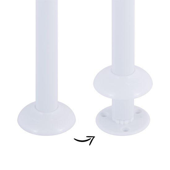 Карниз для ванной угловой Г-образный 80х80 см. Besser BS 0474A