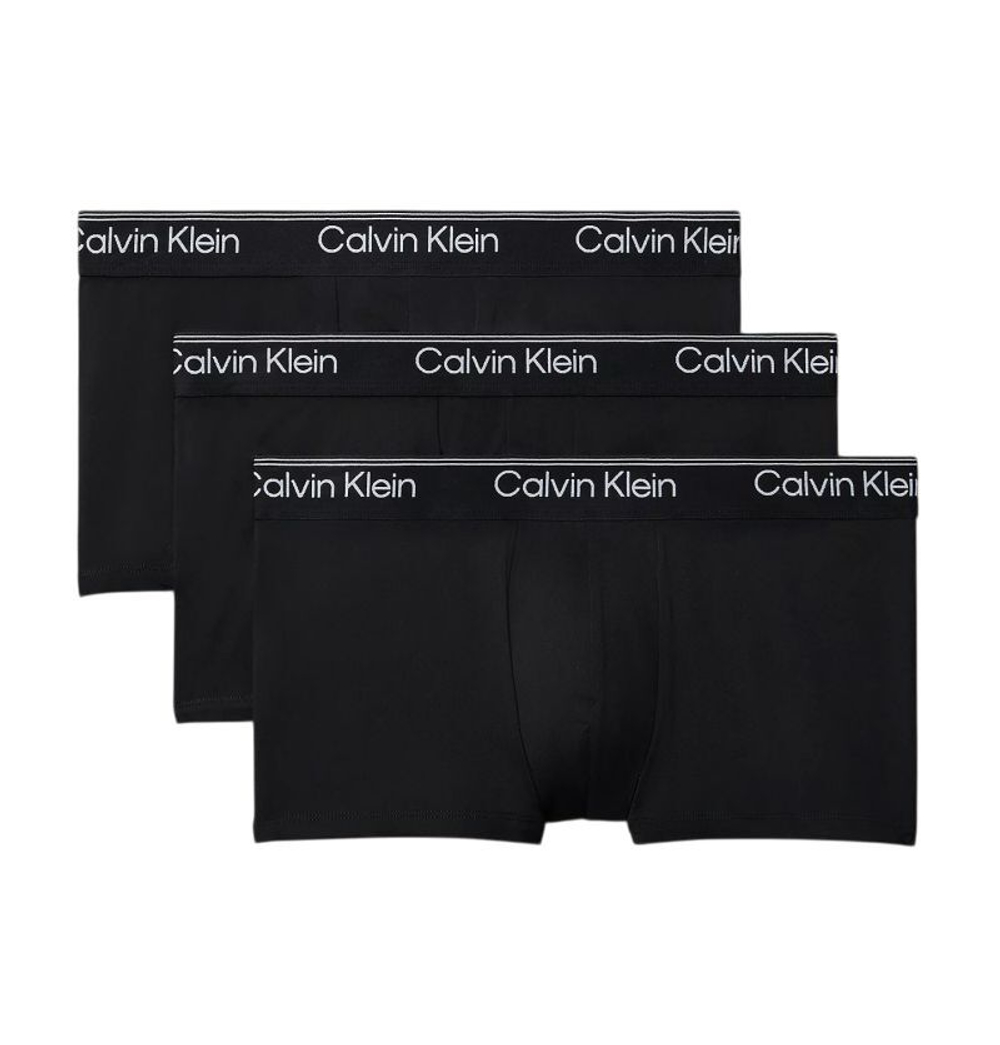 Боксерки теннисные Calvin Klein Low Rise Microfiber 3P - black/black/black