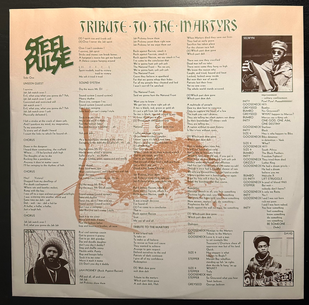 Steel Pulse - Tribute To The Martyrs (Скандинавия 1979г.)