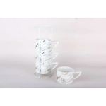 Набор кружек 260млна метал.подставке