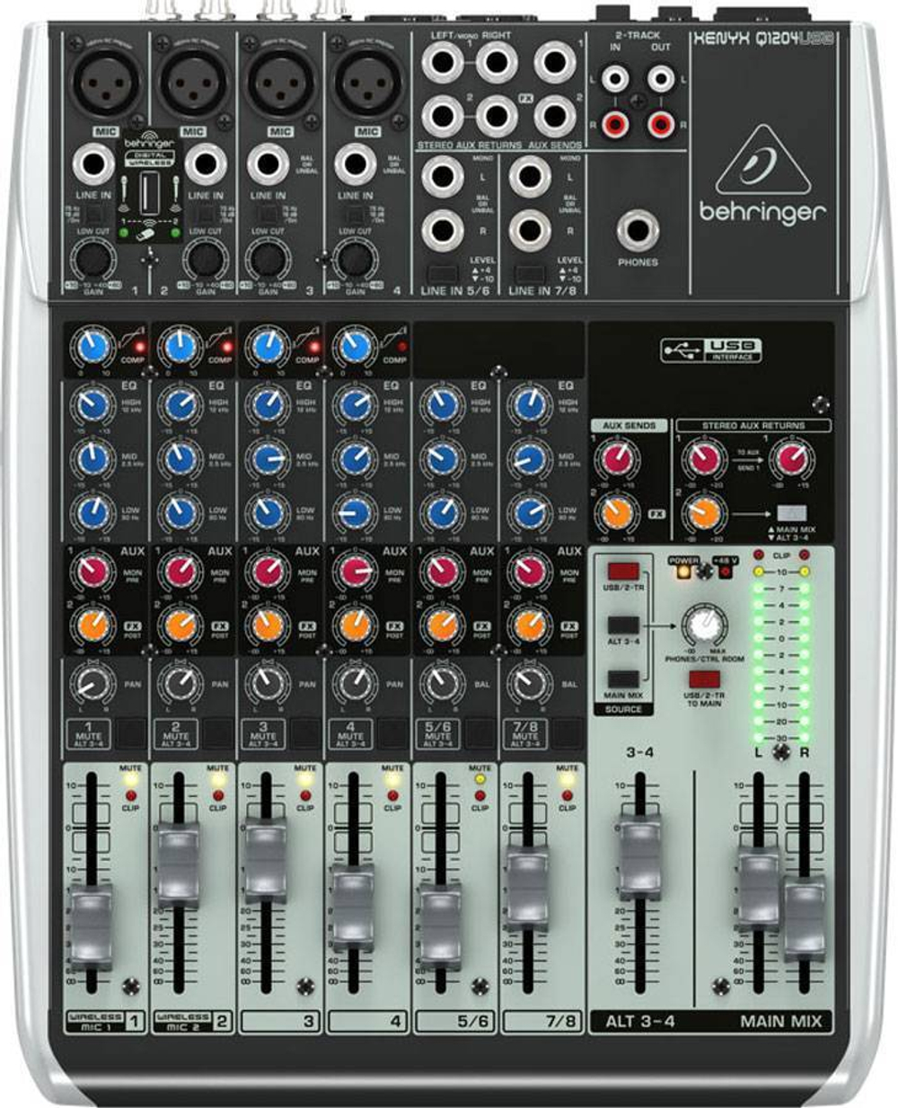 МИКШЕРНЫЙ ПУЛЬТ BEHRINGER XENYX Q1204USB