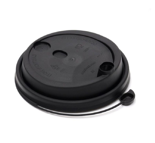 Крышка с питейником закрыв носик d-90 (1000шт) Черная (Рупак)