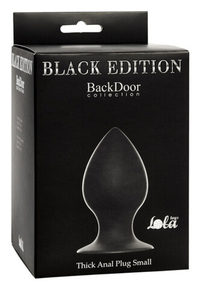 Малая пробка на присоске Thick Anal Plug Small (Цвет: черный)
