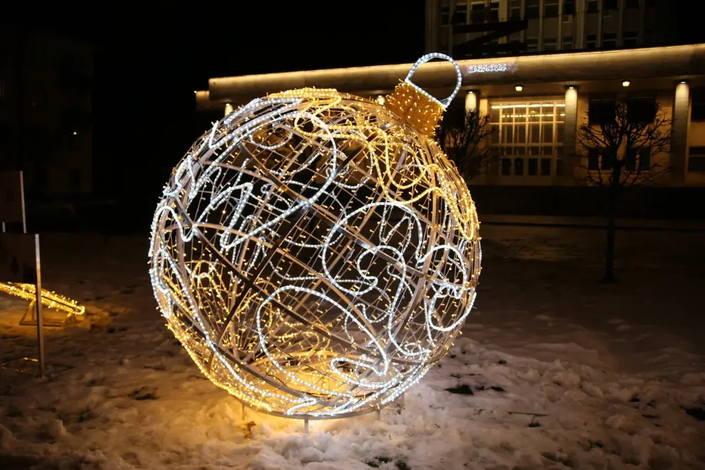 Светодиодный шар елочный