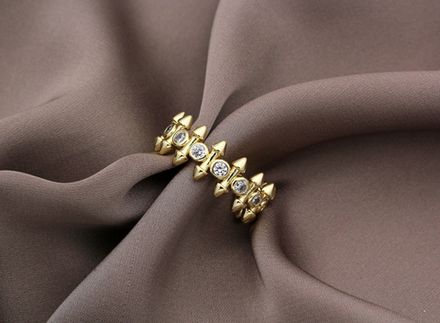 Кольцо со стразами 8,5мм, разъемное