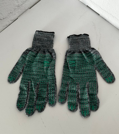 Перчатки х/б стандарт с ПВХ 10 класс, 5 нитей, серые, М, 10/250