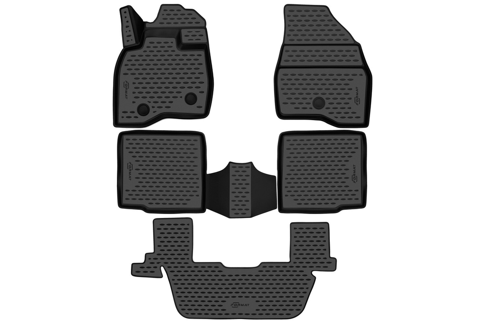 Коврики в салон для FORD Explorer (V, Vr, Vr2, VI), 2015-, 5 шт. (Повышенная устойчивость, повышенная износос арт.FORMAT.3D1676210K