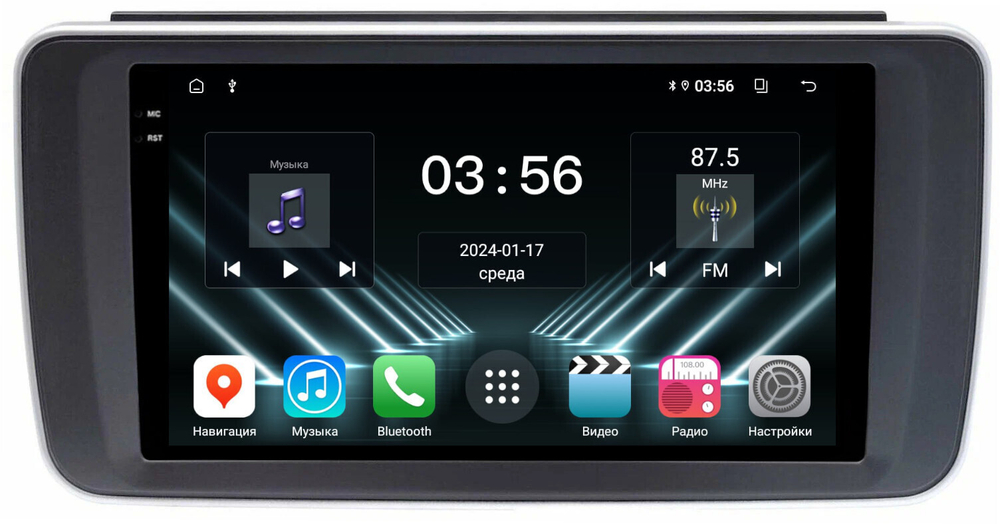 Магнитола для Nissan Leaf 2 ZE1 2017-2024+ - FarCar DX9-9632 монитор 9.5" IPS на Android 13, 4+64Гб, CarPlay