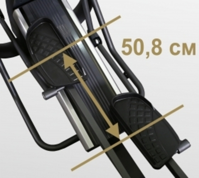 Эллиптический эргометр с автонаклоном коммерческий BRONZE GYM E1000M PRO TFT TURBO