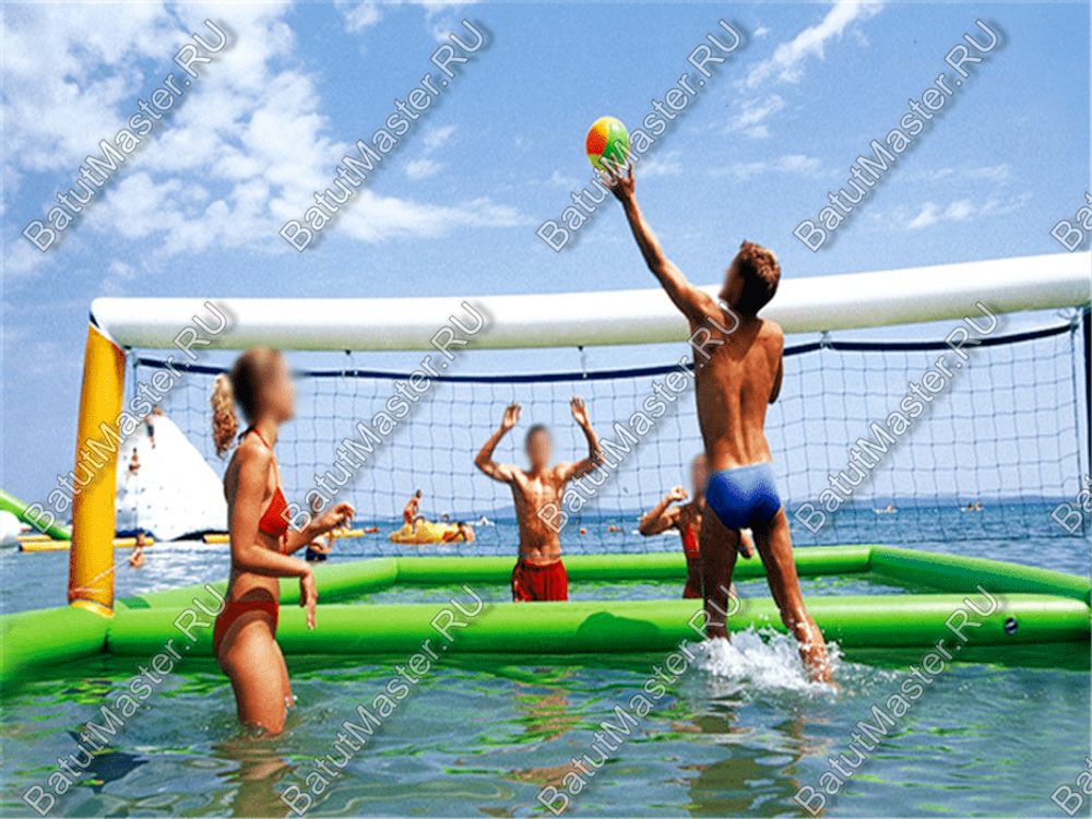 Водный надувной аттракцион «Футбольное, волейбольное поле на воде» 10×5×2 м