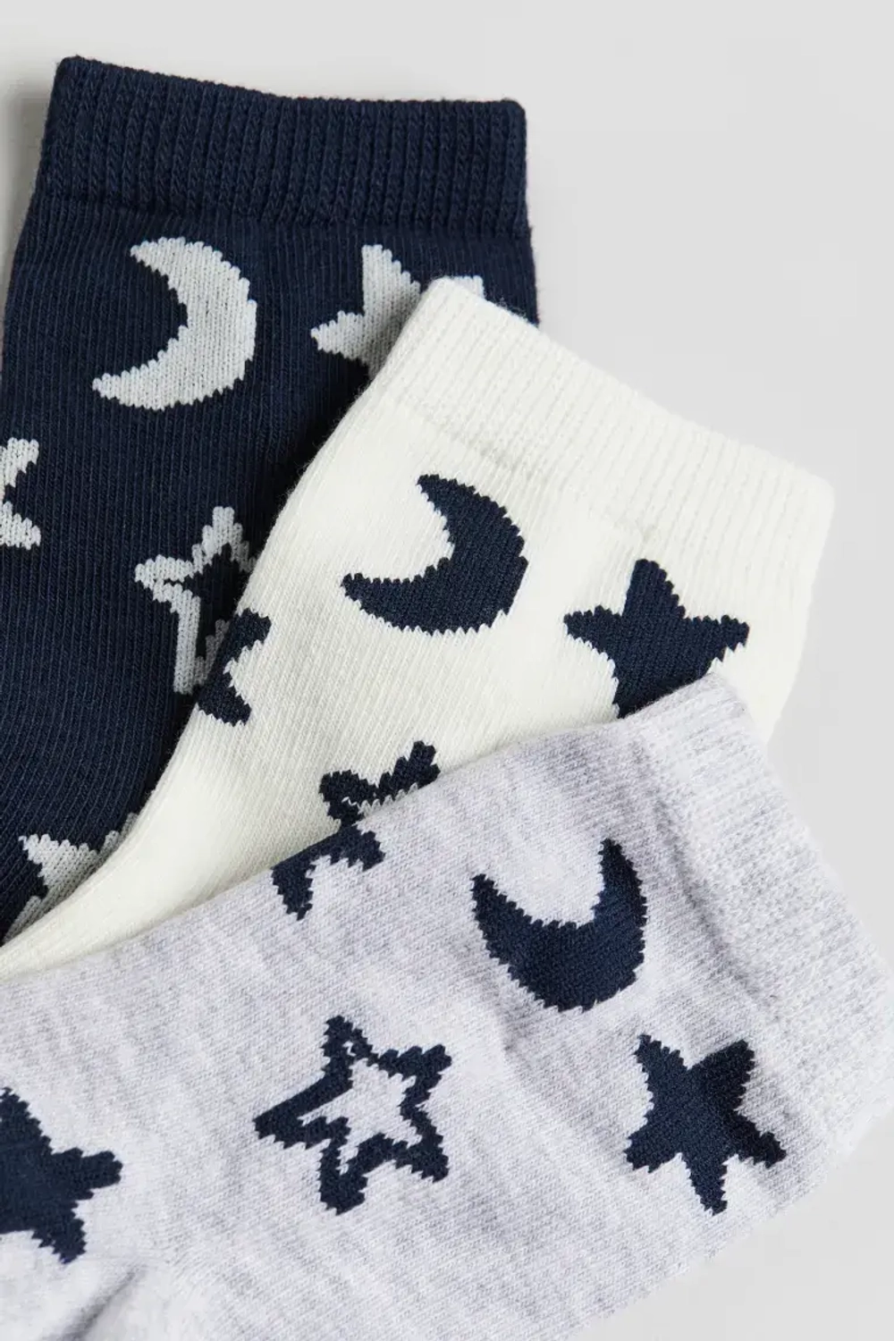 H&M Набор из семи пар носков, светло-серый