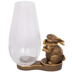 Ваза для цветов Кролик Банни Бронза