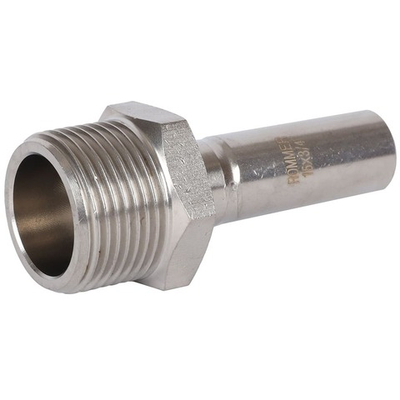 ROMMER Вставка с НР 15x3/4" из нержавеющей стали прессовой