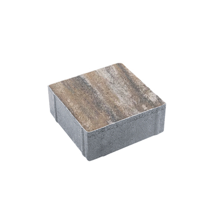 Тротуарная плитка КВАДРАТ 200х200 мм - Листопад гладкий Песчаник