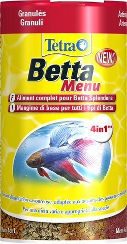 TetraBetta Menu корм для рыб 100мл гранулы для бойцовых рыб