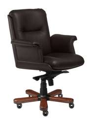 Кресло для руководителя STEEL NOTABLE B темно-коричневая кожа