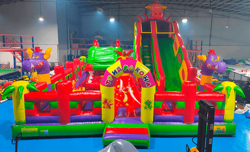 Большая надувная горка «Три дракона» 11*9*7 м