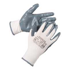 Перчатки БАББЛЕР белые с серым