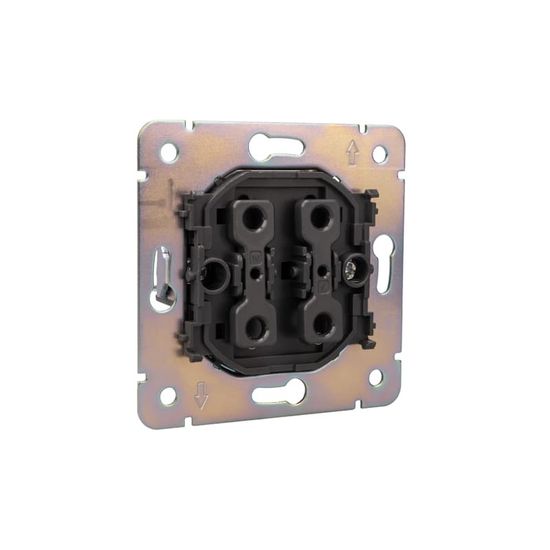 Выключатель STRONG 1 кл возвратный 10А с/у графит KRANZ