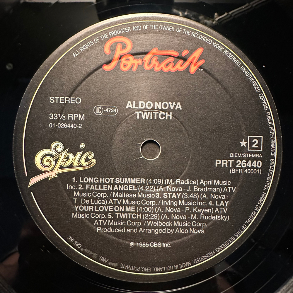 Aldo Nova - Twitch (Голландия 1985г.)