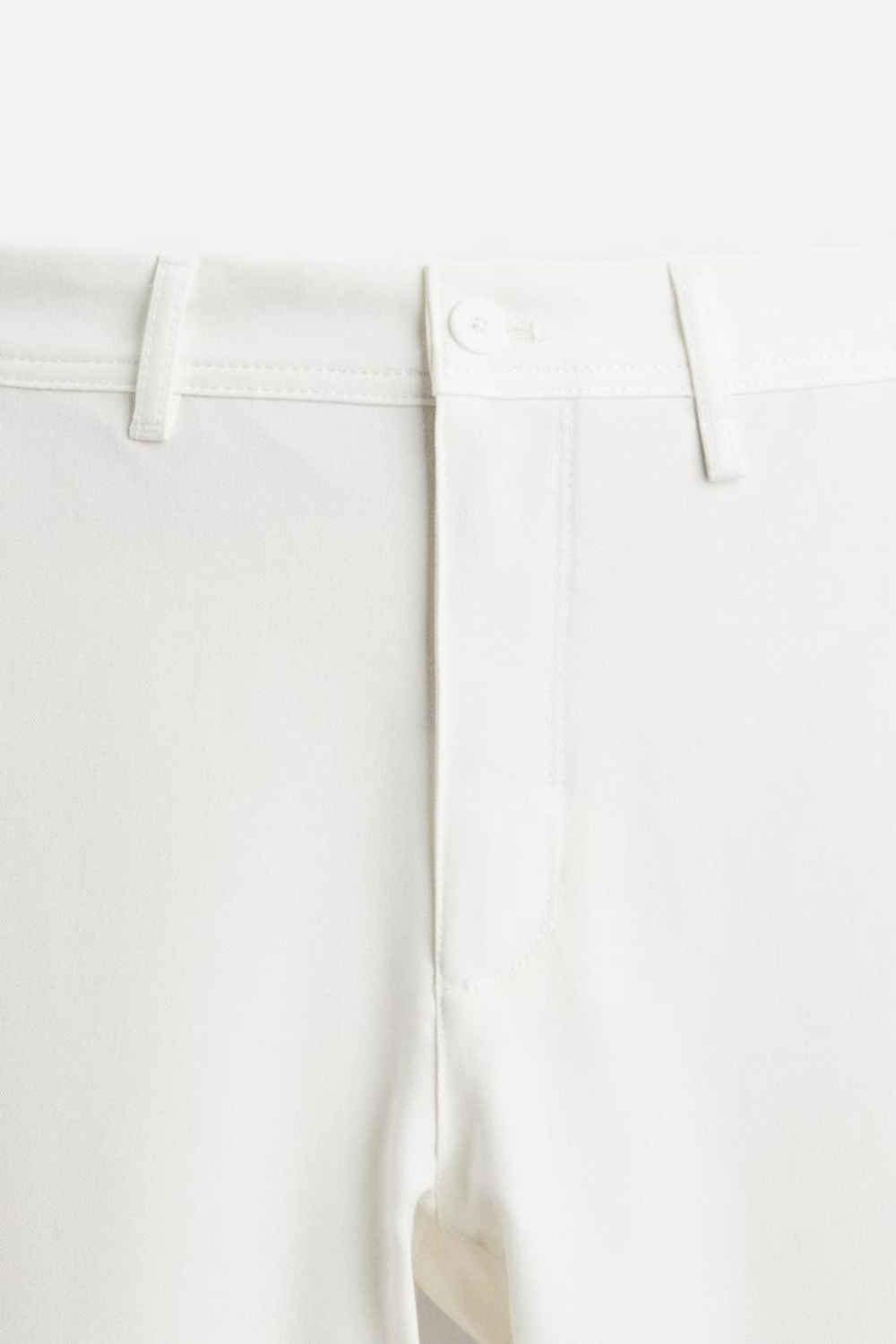 ZARA БРЮКИ КОМФОРТНОЙ ПОСАДКИ ИЗ РЕЛЬЕФНОЙ ТКАНИ, ЖЕЛТОВАТО-БЕЛЫЙ