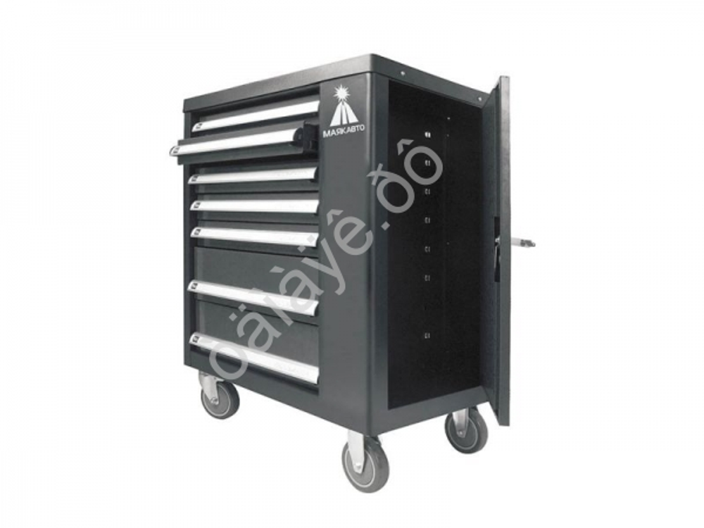 Тележка инструм. 7-полочная с набором инструментов 196пр. и боковой секцией МАЯКАВТО™ 2507м196