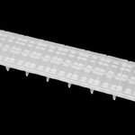 Шторная лента Oz-Is арт. 3951 Р, коэф сборки 1:1,65, цвет белый (ширина 80 mm)