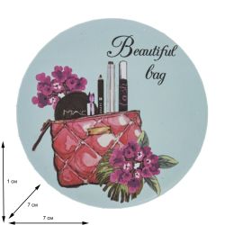 GAEM Зеркало карманное, L7 W7 H1 см, 6в.