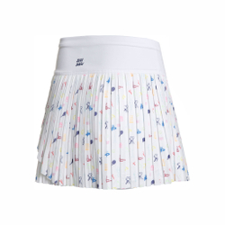 Женская теннисная юбка BIDI BADU Inaya Tech Plissee Skirt Women - White, Multicoloured