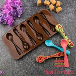 Форма силиконовая «Ложечки» 6 ячеек