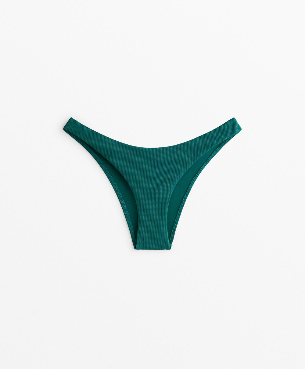 OYSHO Трусы-бикини с V-образным вырезом средней длины, зеленый