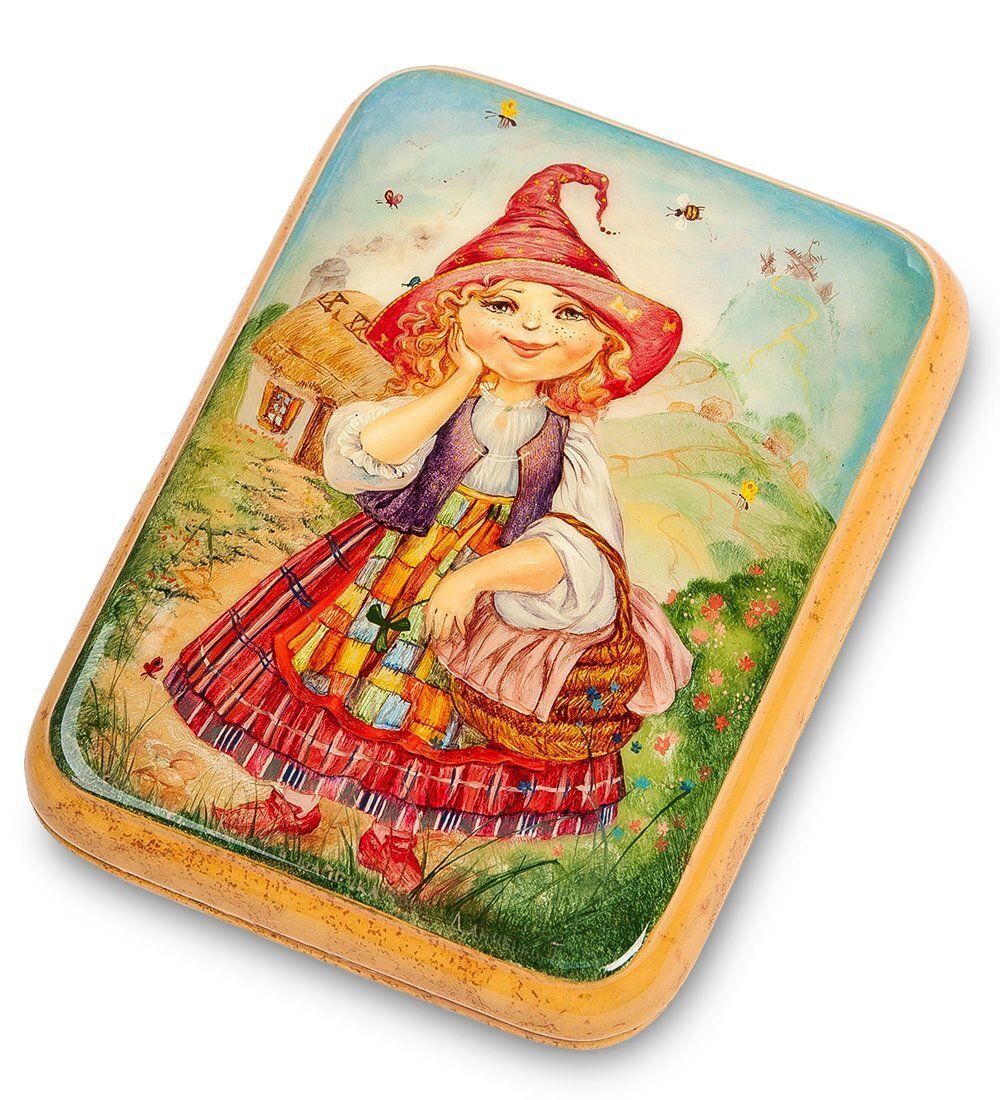 Народные промыслы ШК-65/14 Шкатулка «Красная шапочка» исп. Данченко