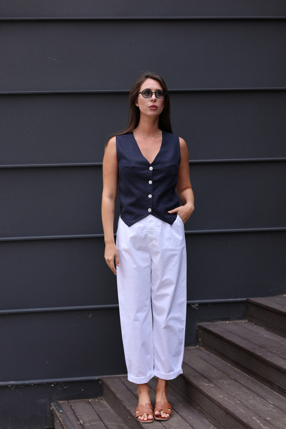 жилет изо льна