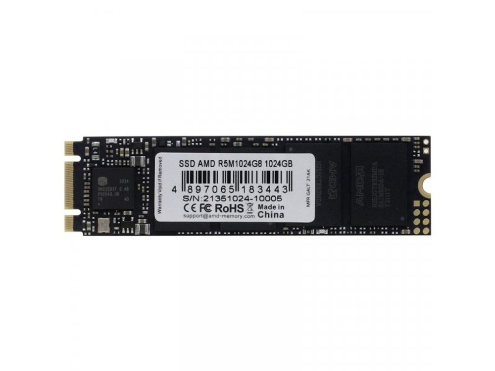 SSD накопитель AMD Radeon R5 1ТБ, M.2 2280, SATA III, [R5M1024G8]