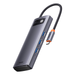 USB Хаб Baseus Metal Gleam 6in1 Multifunctional Type-C HUB (Type-C to 2xHDMI+3xUSB3.0+PD)