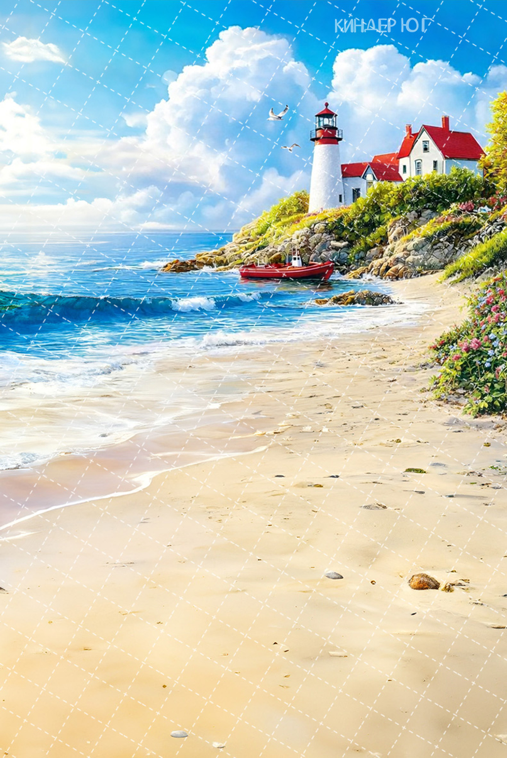 Фотофон "Маяк на пляже" арт. ФФ903-97