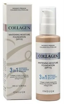 Тональный крем с коллагеном collagen whitening moisture foundation 3 in 1 spf 15 №21 Enough 100 мл
