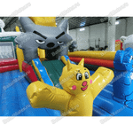 Надувной батут с крышей "Злой страшный серый волк"