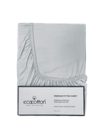 Сатиновая простынь на резинке EcoCotton 120х200 | серая