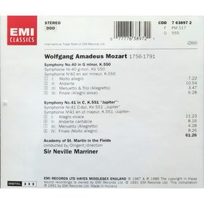 Academy Of St. Martin In The Fields, Neville Marriner / Mozart: Symphonien 40 & 41 Jupiter (CD)