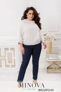 Блуза 23-03-молочный Minova