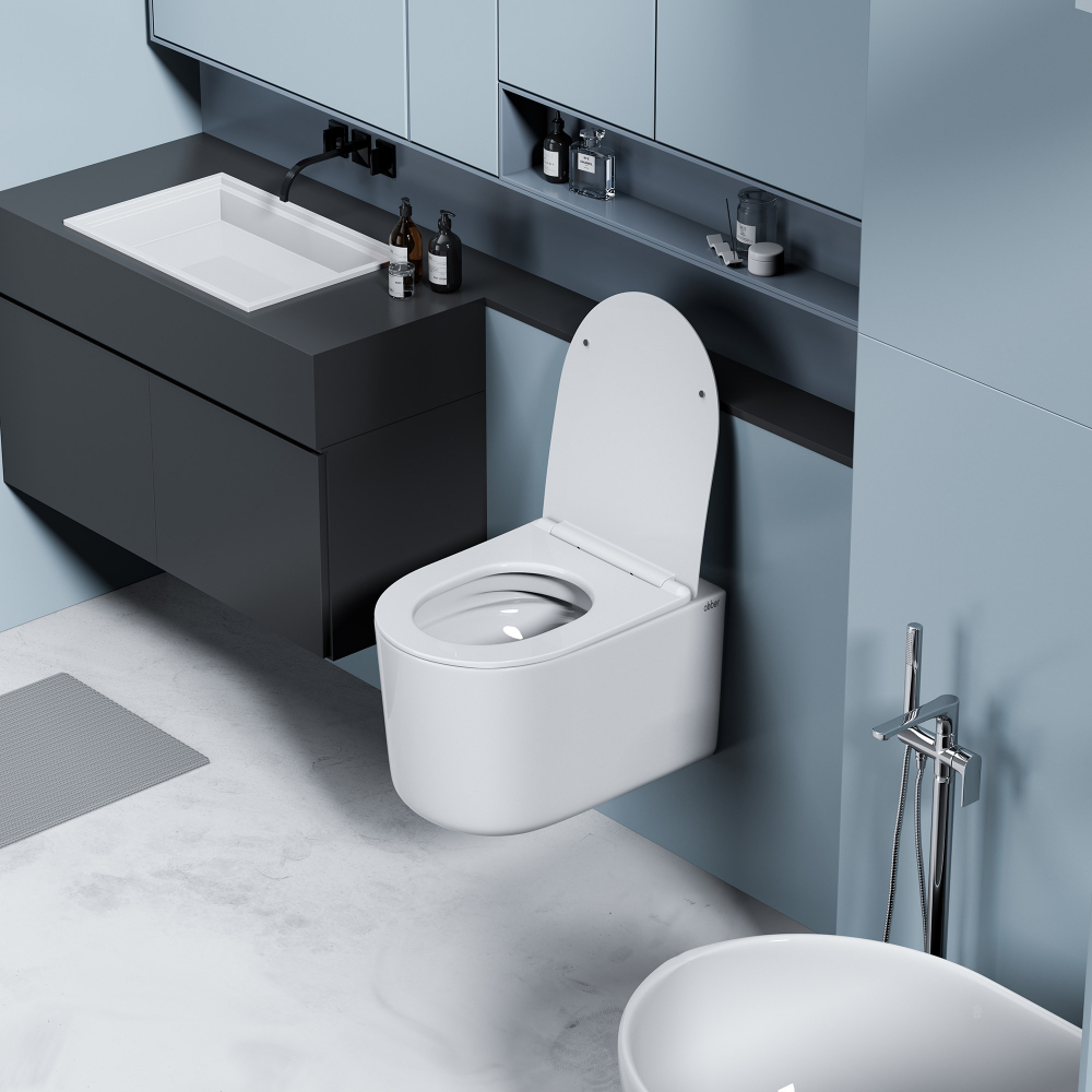 Унитаз ABBER Ultra AC1302 подвесной белый с ультратонким ободком